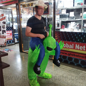 DISFRAZ INFLABLE DE MARCIANO 100% Nuevo