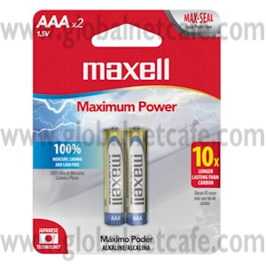 BATERIA AAA ALCALINA (2 UNID) MAXELL 